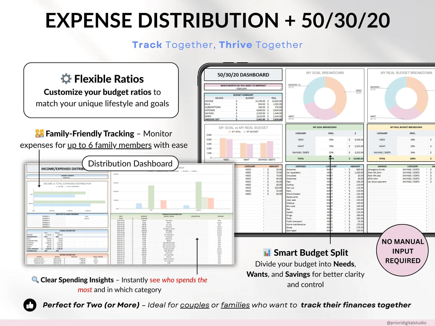 Family Annual Budget Excel Spreadsheet Google Sheets Monthly Biweekly Budget Tracker Couple Financial Planner